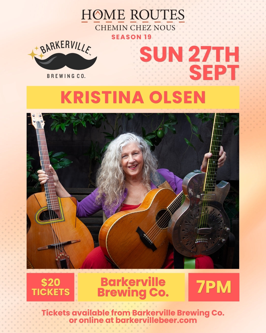 Home Routes - Kristina Olsen - Live at Barkerville Brewing