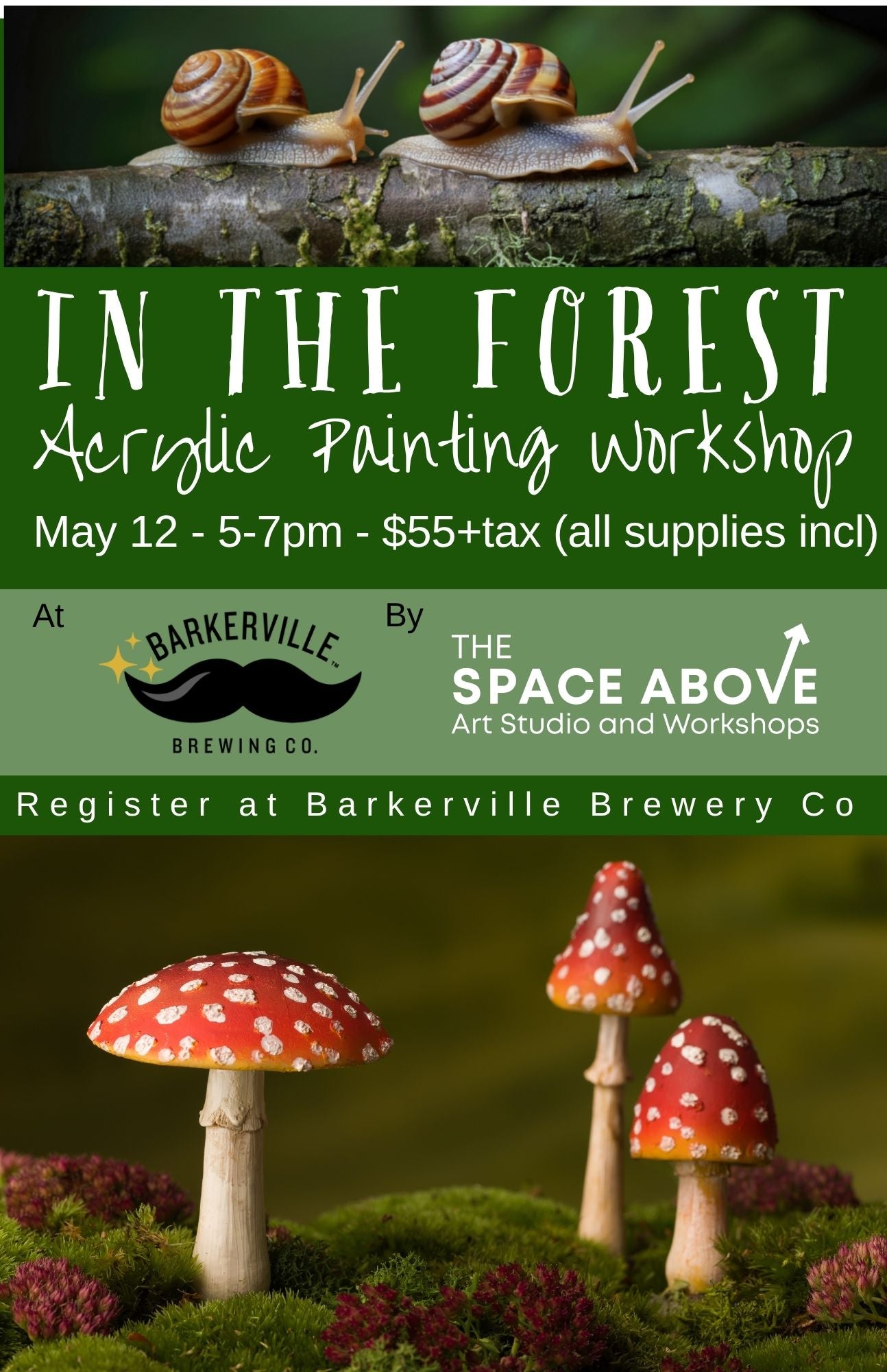 In The Forest Acrylic Painting Workshop with The Space Above