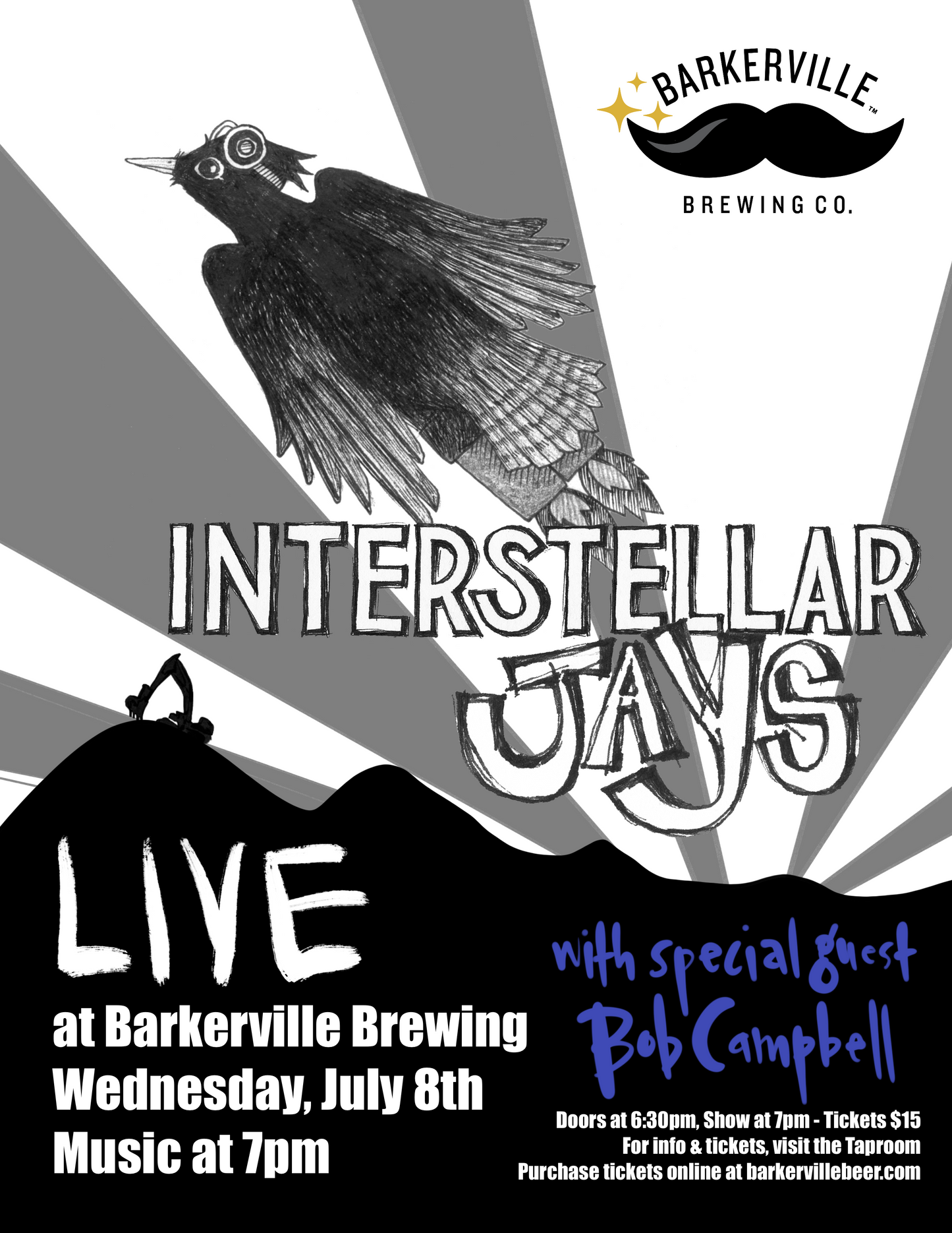 Interstellar Jays with Bob Campbell - Live at Barkerville Brewing - Wednesday July 8th