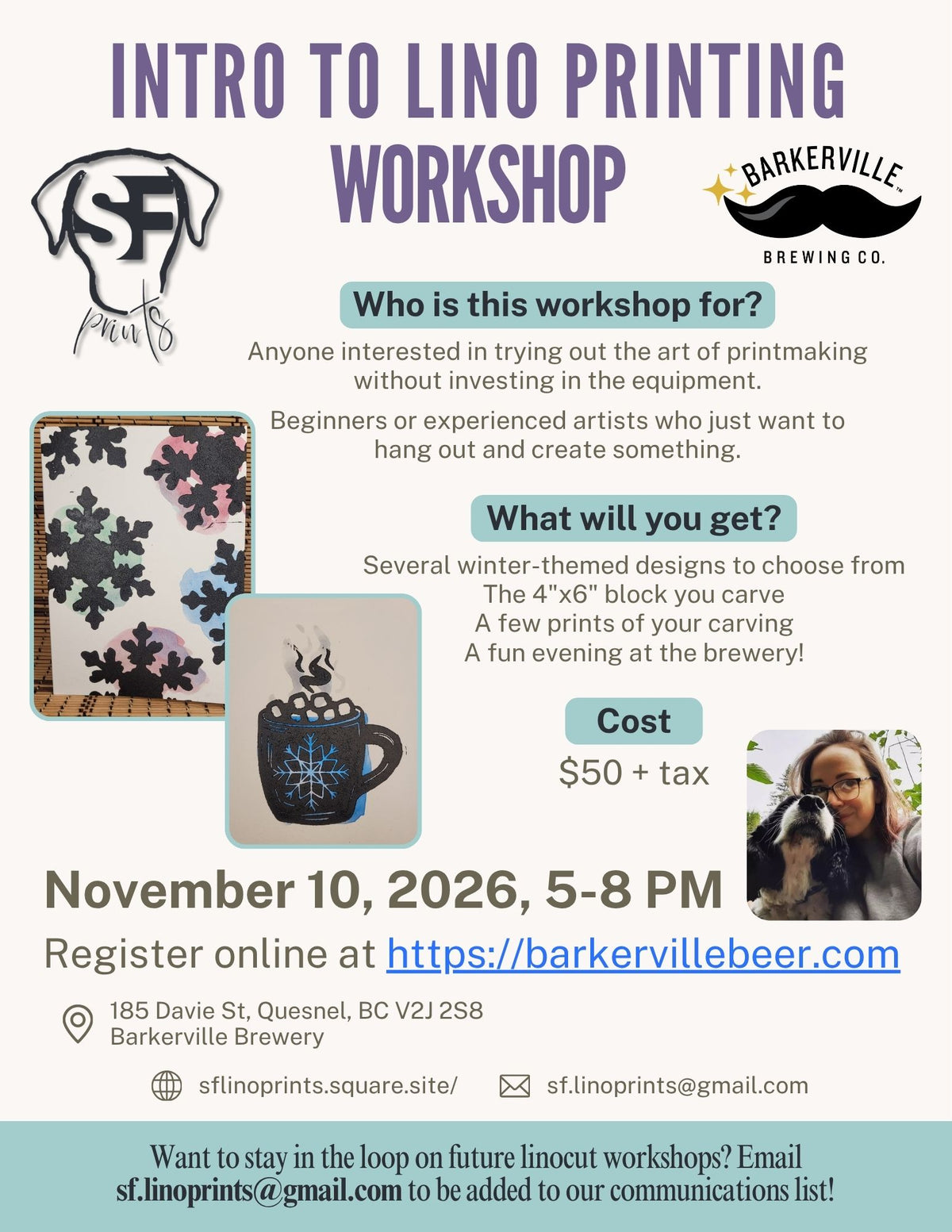Intro to Lino Printing Workshop with Shannon of SF Prints