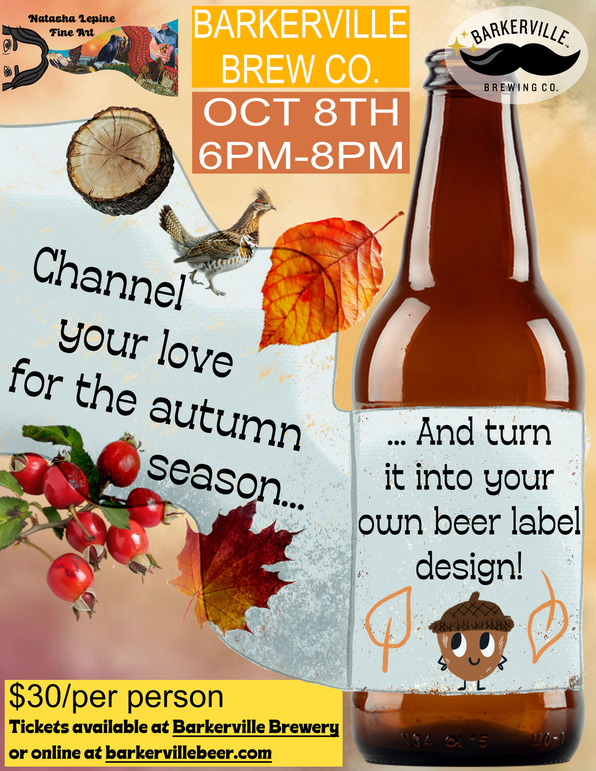Natasha Lepine Beer Bottle Label Making Workshop