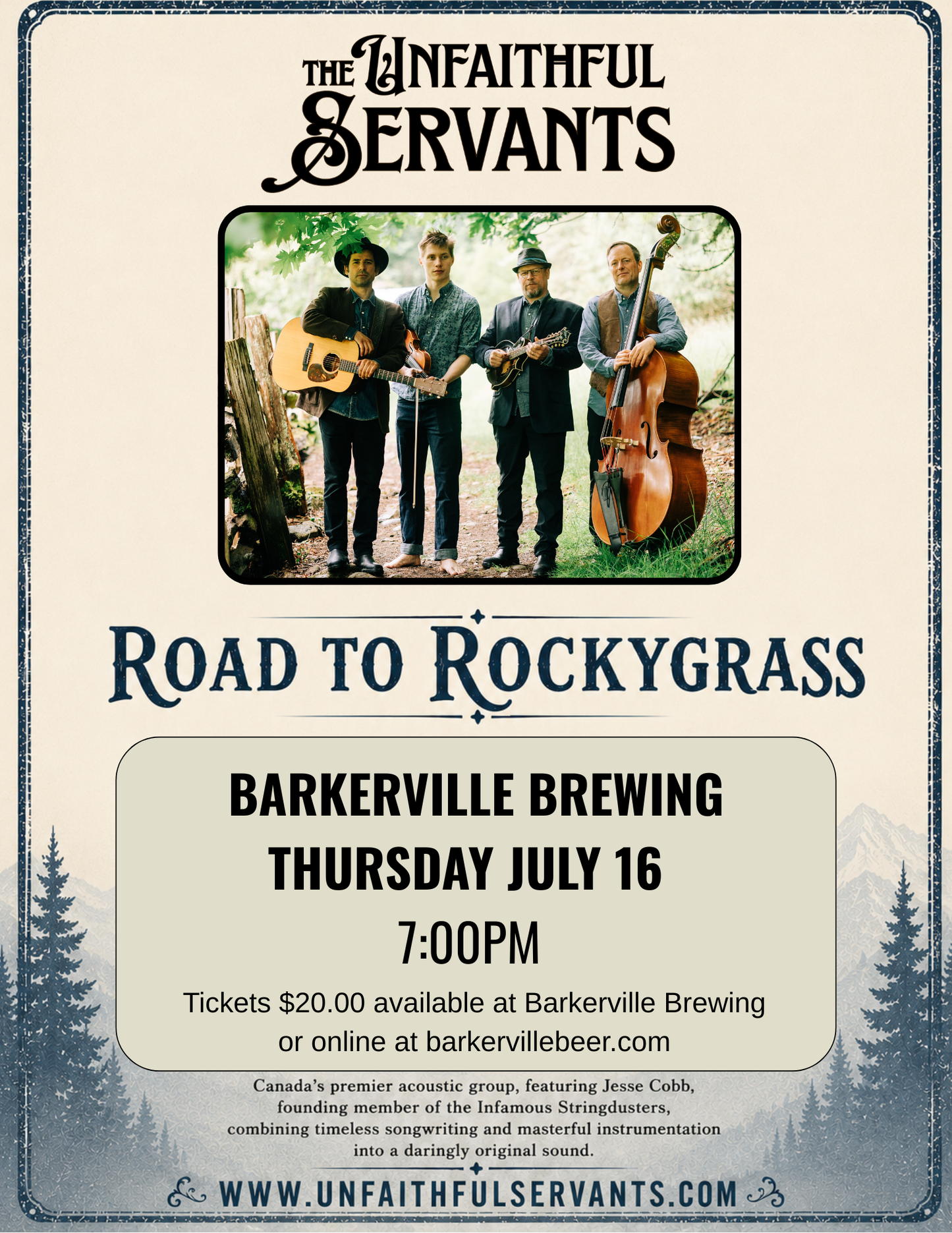 The Unfaithful Servants - Live at Barkerville Brewing Co